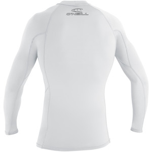 2024 O'neill Homme Basique Skins Manches Longues Crew Lycra 3342 - Blanc